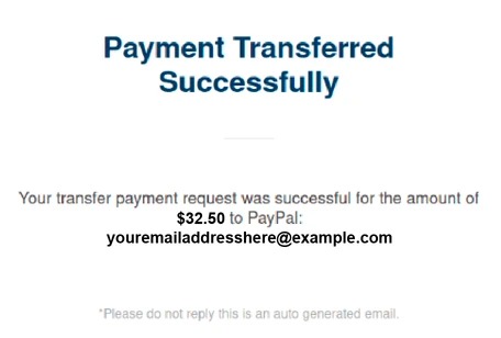 Payment Transfer Successfully