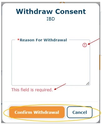 Withdraw Consent